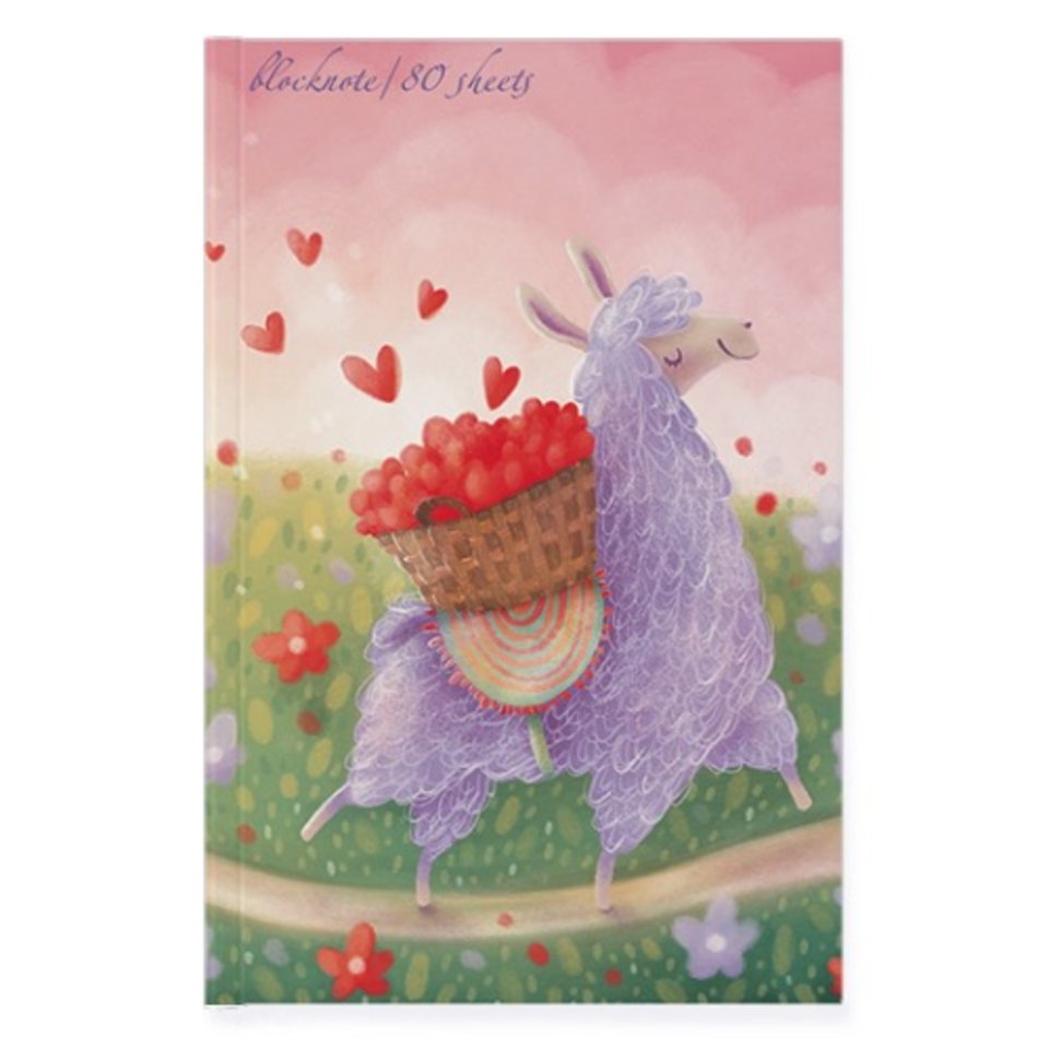 книга для записи А5 80 листов "ЛАВАНДОВАЯ ЛАМА" 3-80-072/19 Альт