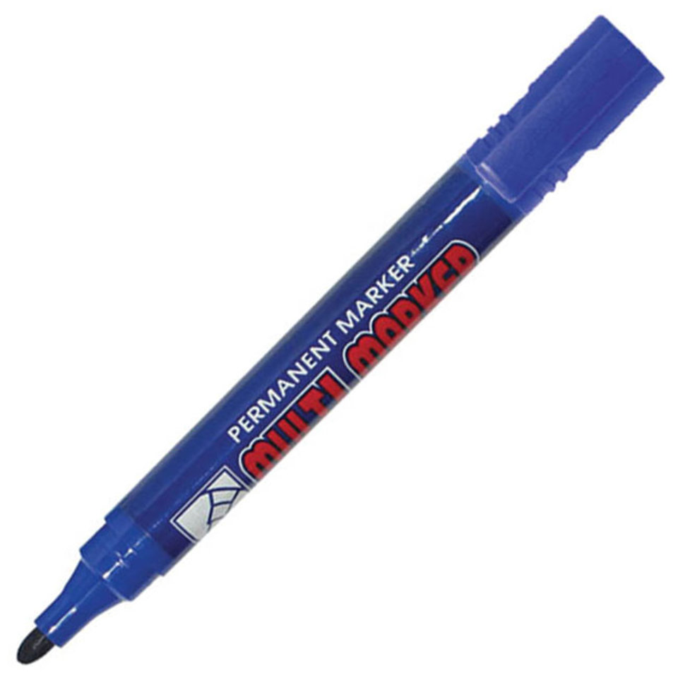 маркер перманентный круглый наконечник 3мм CROWN "Multi" CPM-800 синий