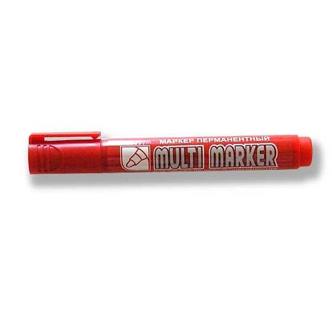 маркер перманентный круглый наконечник 3мм CROWN "Multi" CPM-800 красный