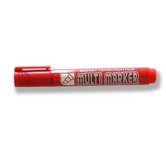 маркер перманентный круглый наконечник 3мм CROWN "Multi" CPM-800 красный