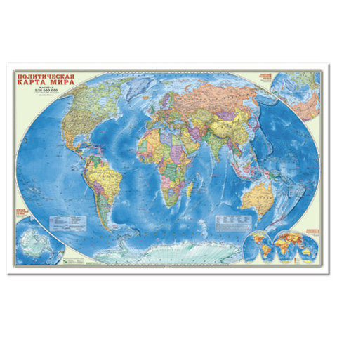 карта Мир политический 230х150см