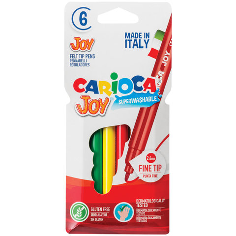 фломастеры набор 6 цветов CARIOCA JOY Италия