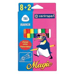 фломастеры набор 8 цветов Magik Trio 8+2 Centropen 2549/10