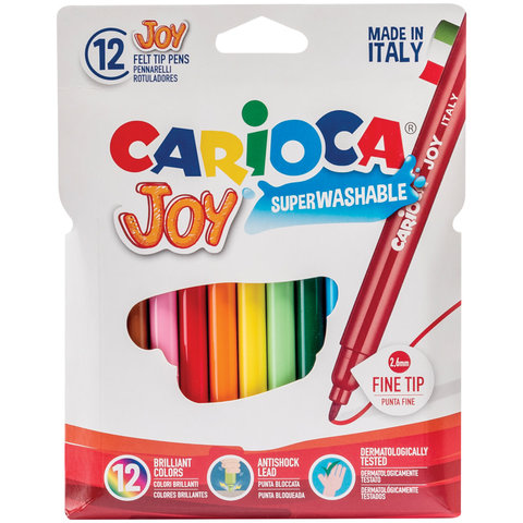 фломастеры набор 12 цветов CARIOCA Joy