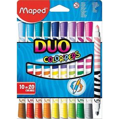 фломастеры набор 20 цветов MAPED Color Peps DUO 10шт Двусторонние 847010