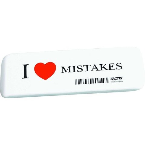 ластик FACTIS GE16 I LOVE MISTAKES