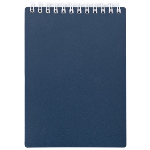 блокнот А7 80л Metallic темно-синий гребень 040520