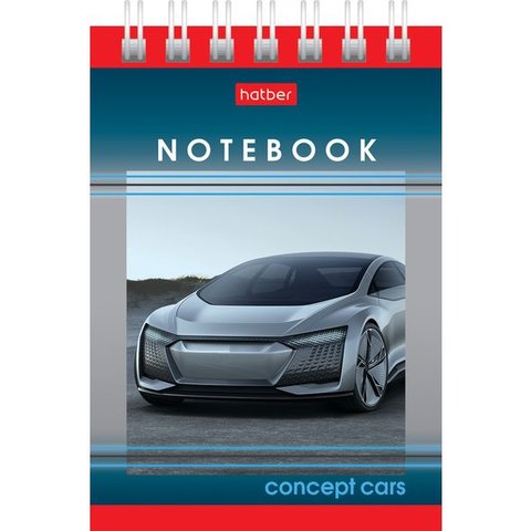 блокнот А7 40 листов на гребне тонированый блок Машинки (028319) Хатбер