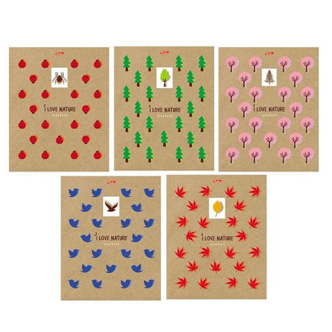 тетрадь 48 листов iLoveNature крафт в клетку (042121) Хатбер