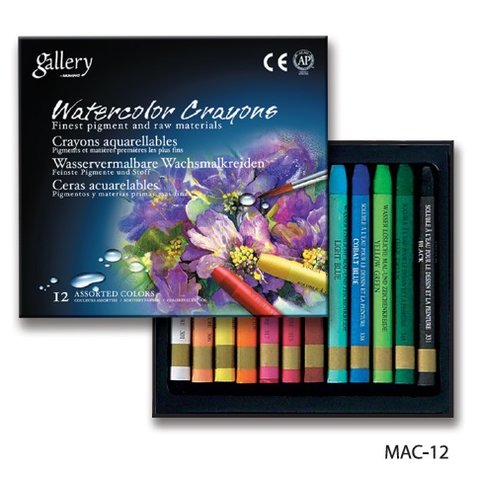 пастель художественная 12 цветов Mungyo профессиональная, водорастворимые карандаши