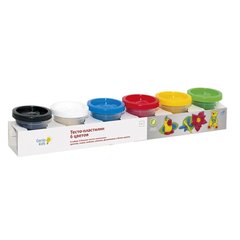 набор для творчества тесто-пластилин для лепки 6 цветов по 50 грамм
