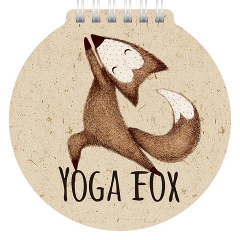 блокнот А6 60 листов Yoga fox с фигурной высечкой на гребне 19148 (056459)