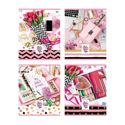 тетрадь 48 листов Любимые безделушки 5681 в клетку BG