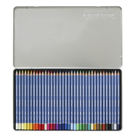 цветные карандаши 36 цветов CretacoloR Marino Акварельные металлическая упаковка