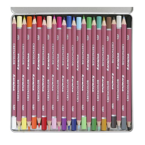 цветные карандаши 24 цвета CretacoloR KARMINA металлическая упаковка