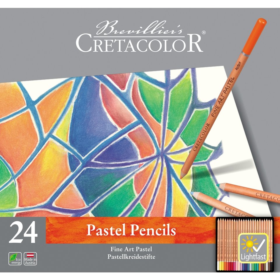 цветные карандаши 24 цвета FINE ART PASTEL пастель, металлическая упаковка