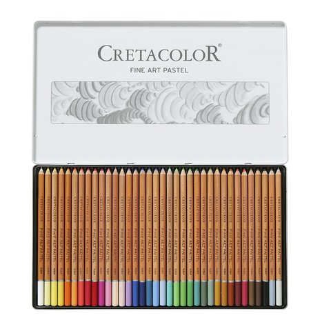 цветные карандаши 36 цветов CretacoloR FINE ART PASTEL пастель, металлическая упаковка