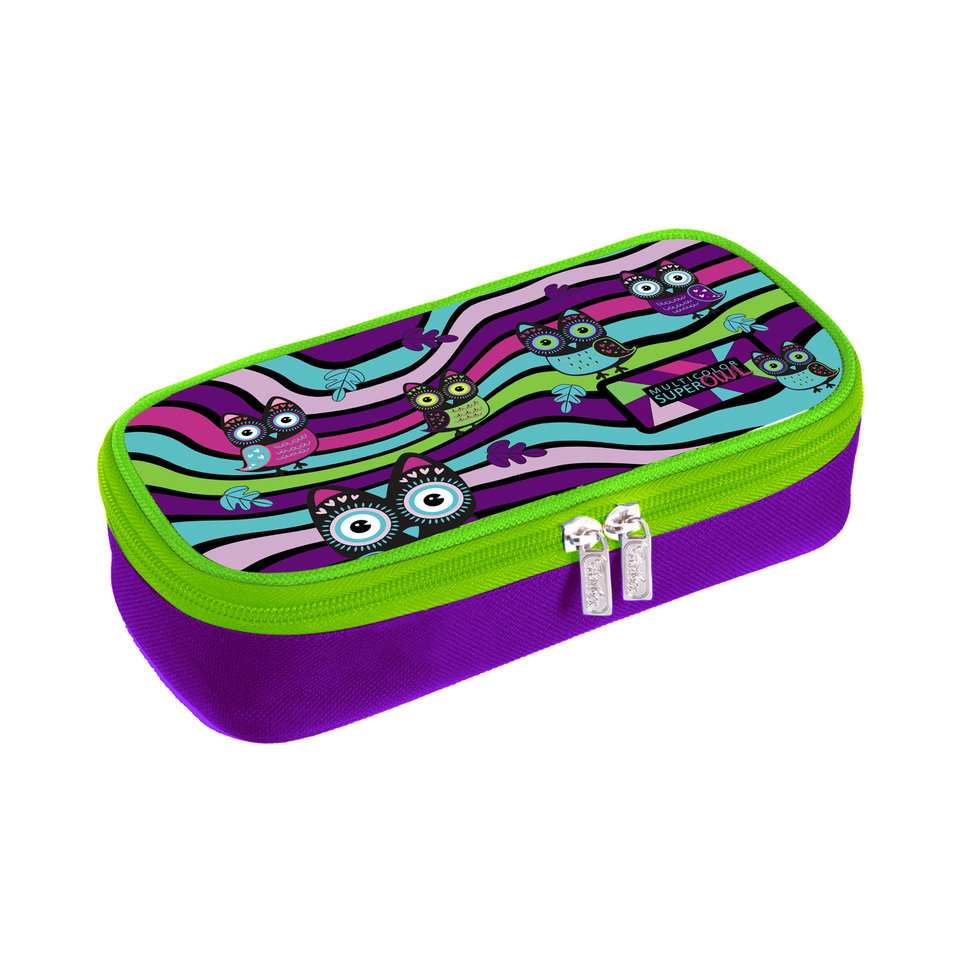 косметичка для девочки Цветные совы Hatber Npt74238