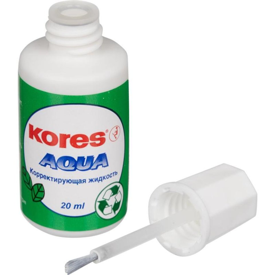корректирующая жидкость (штрих) 20мл на водной основе AQUA KORES