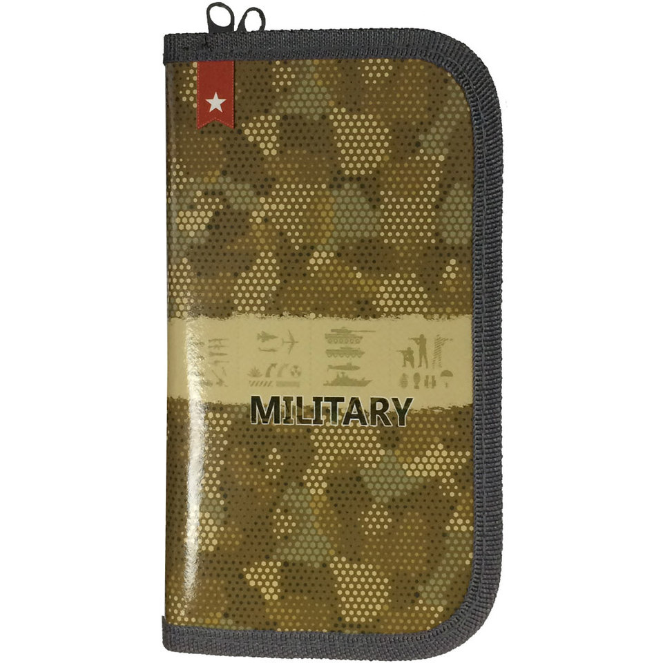 пенал Военная ткань 2 отделения ПН-1853