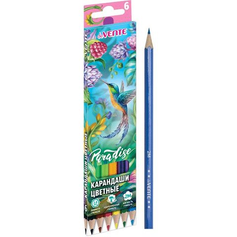 цветные карандаши 6 цветов DEVENTE Paradise шестигранные