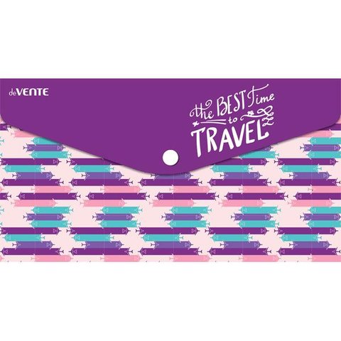 папка-конверт на кнопке 26х14см The best time.. 3071901 DEVENTE