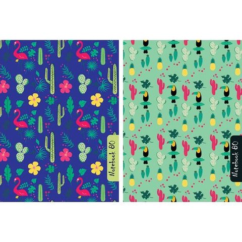 книга для записи А5 80 листов Tropic pattern 6716 BG