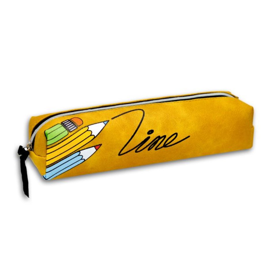 косметичка для девочки Карандаши на песочном кожзам 48802