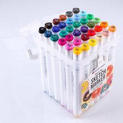 скетч-маркеры набор 36 цветов двухсторонние острый-скошенный наконечник в пластиковой упаковке