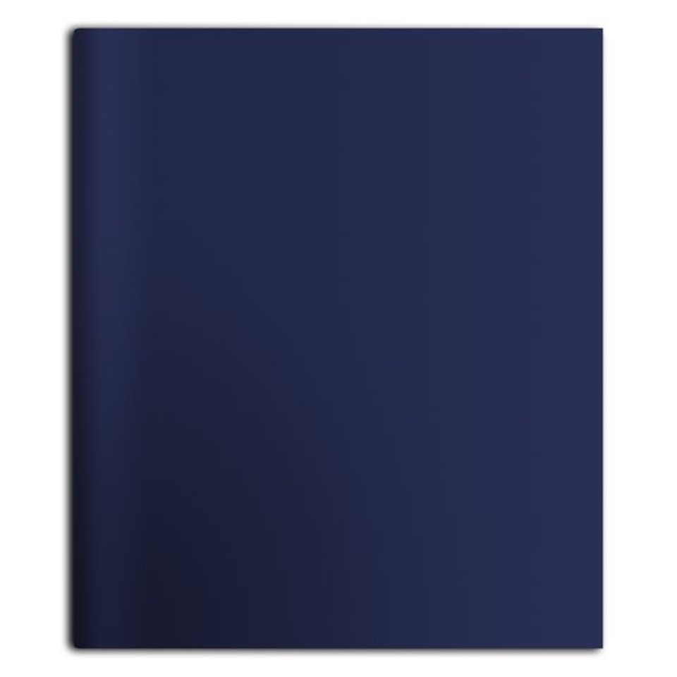 тетрадь на кольцах 120 листов ПВХ тиснение синяя (056508) Хатбер