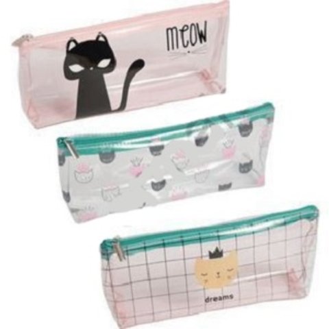 косметичка для девочки Meow прозрачный 3 вида в ассортименте 7026914 DEVENTE