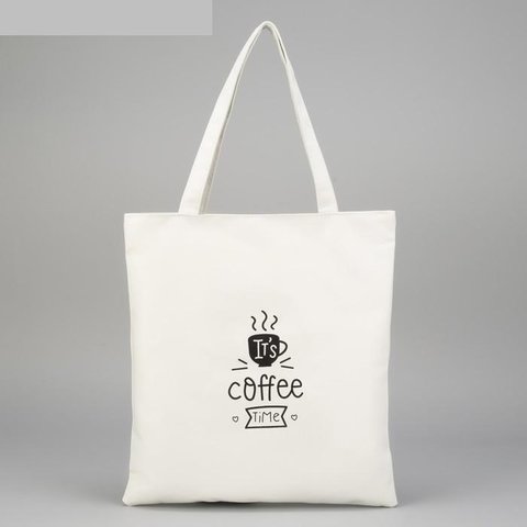 сумка текстильная на молнии Coffee 35х40см 3921099