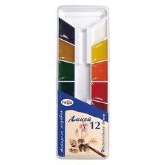 краски акварельные художественные набор 12 цветов медовые Лицей(MAXI) 212064