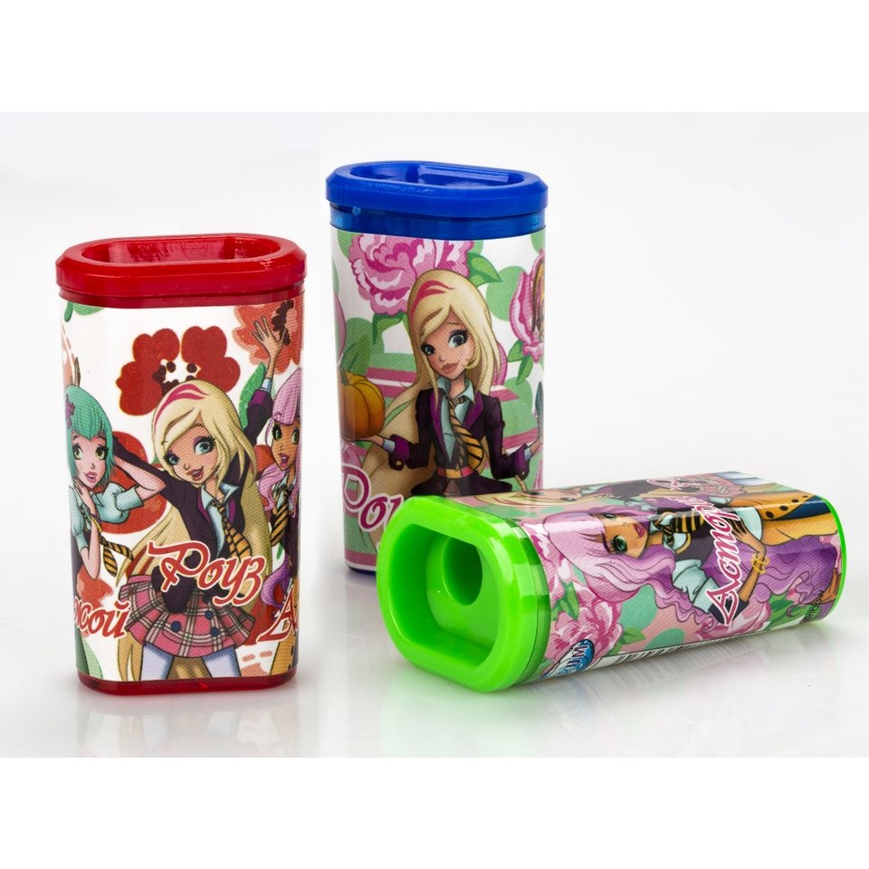 точилка пластиковая Королевская академия 1 отверстие контейнер