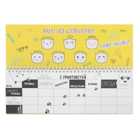 планинг недатированный Планер важного кота 30х11см 3546906