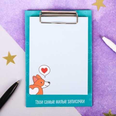 стикер с липким краем на планшете Корги12х10см 4050075