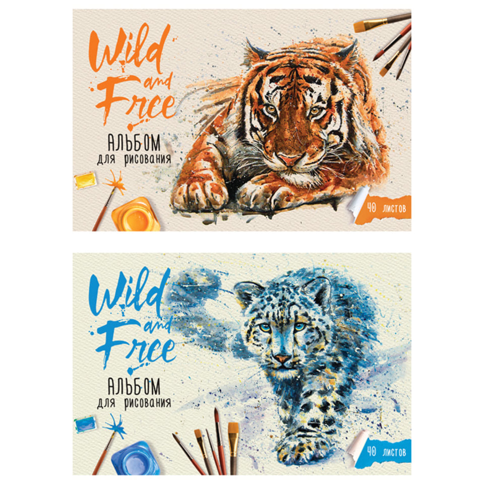 альбом для рисования 40 листов Wild cats 20253 (262366) ArtSpace