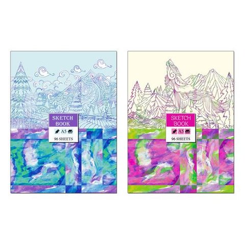 скетчбук А5 96 листов Вдохновение твердый переплет 5859