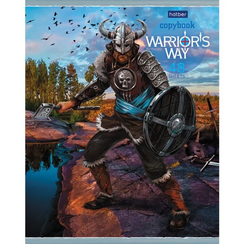 тетрадь 48 листов Путь воина в клетку 058989 Хатбер