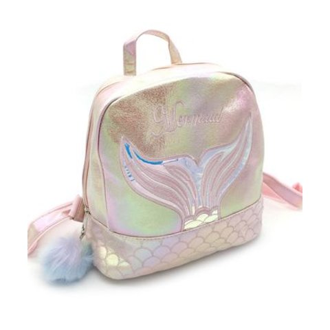 рюкзак кожзам Хвост русалки розовый-2 BZ-15