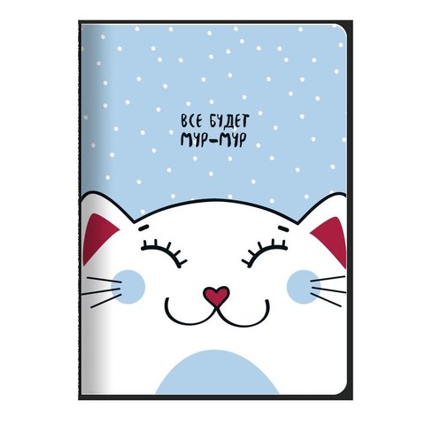 тетрадь 48 листов Mur-mur Кот в клетку N1171