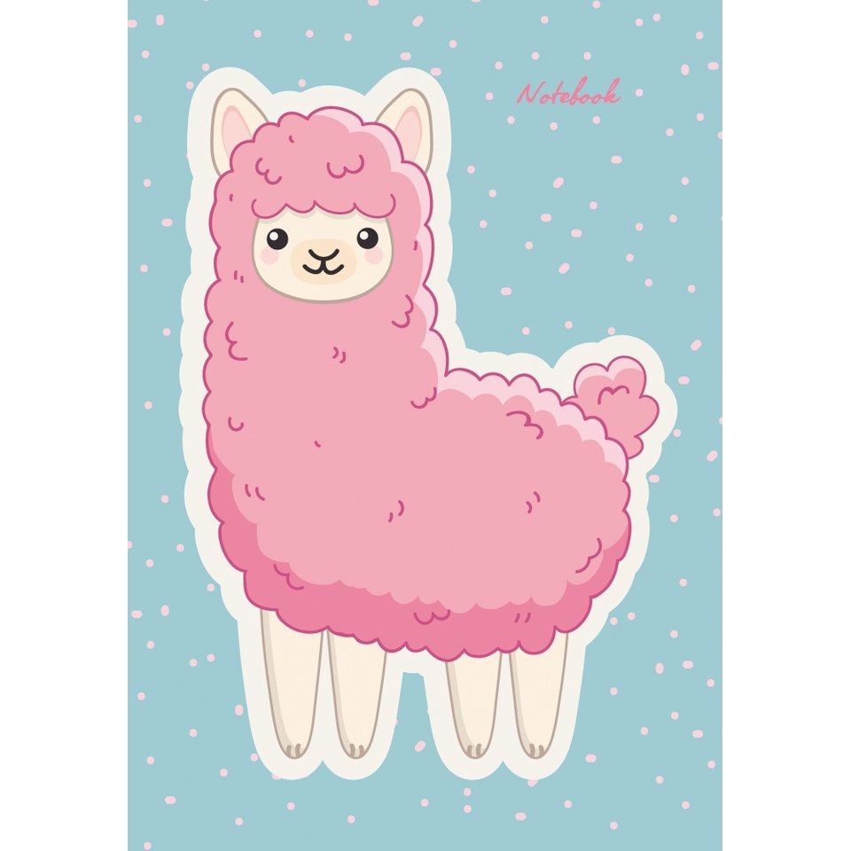 записная книжка А6 64 листа Розовая лама 6643054