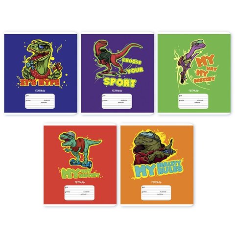 тетрадь 24 листа Динозавры в клетку 47177 Ф