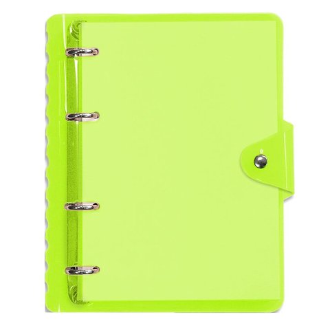 тетрадь на кольцах 120 листов Neon N857/light-green