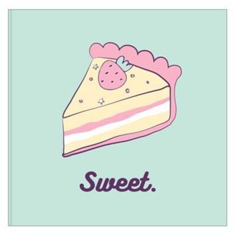 скетчбук 40 листов "Sweet" бирюзовый 170х170 120г/м2 на склейке N1596