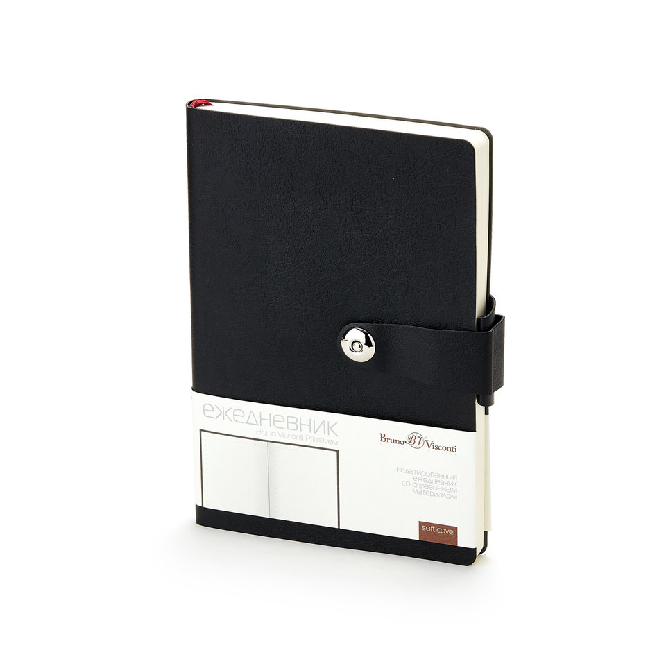 ежедневник недатированный А5 "PRIMAVERA" черный 3-536/05 Bruno Visconti