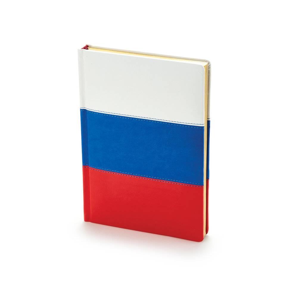 ежедневник недатированный А5 "RUSSIAN FLAG" золотистый срез 3-550 Альт