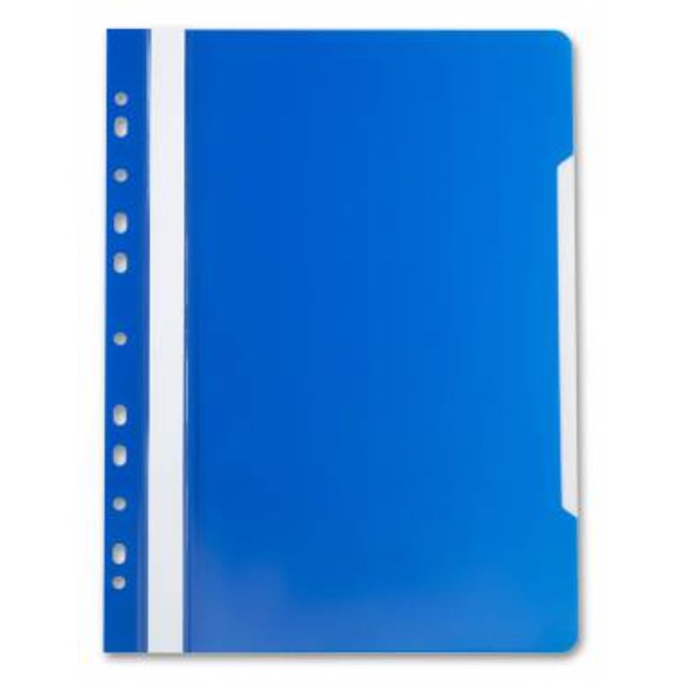 папка-скоросшиватель А4 пластиковый европланка с перфорацией PS-P20/816320 синий