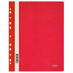 скоросшиватель А4 пластиковый перфорация 0.18мм 30923/ps-p20red/198