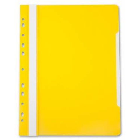 папка-скоросшиватель А4 пластиковый европланка с перфорацией PS-P20/816324 желтый